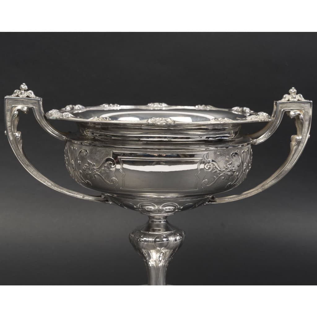 Gustave ODIOT – Centre de table en argent massif néoclassique XIXe 4
