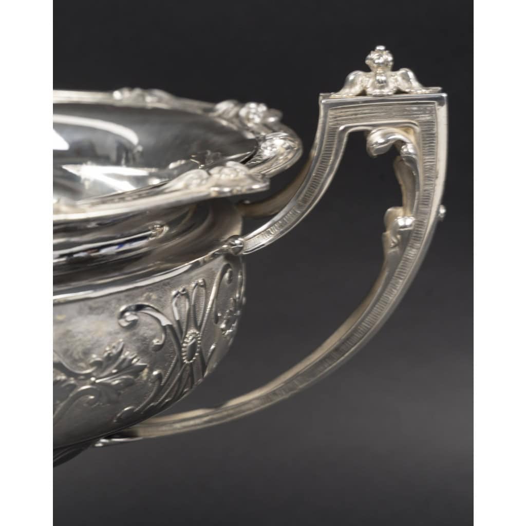 Gustave ODIOT – Centre de table en argent massif néoclassique XIXe 7