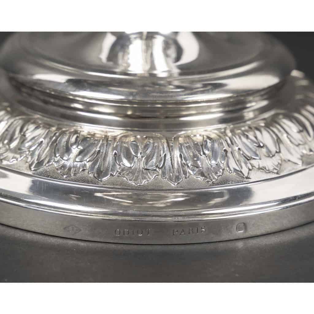 Gustave ODIOT – Centre de table en argent massif néoclassique XIXe 13