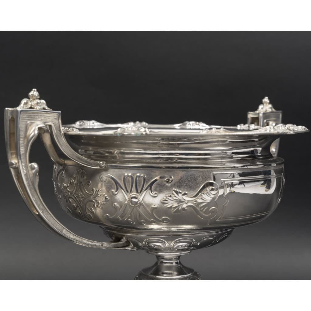Gustave ODIOT – Centre de table en argent massif néoclassique XIXe 15