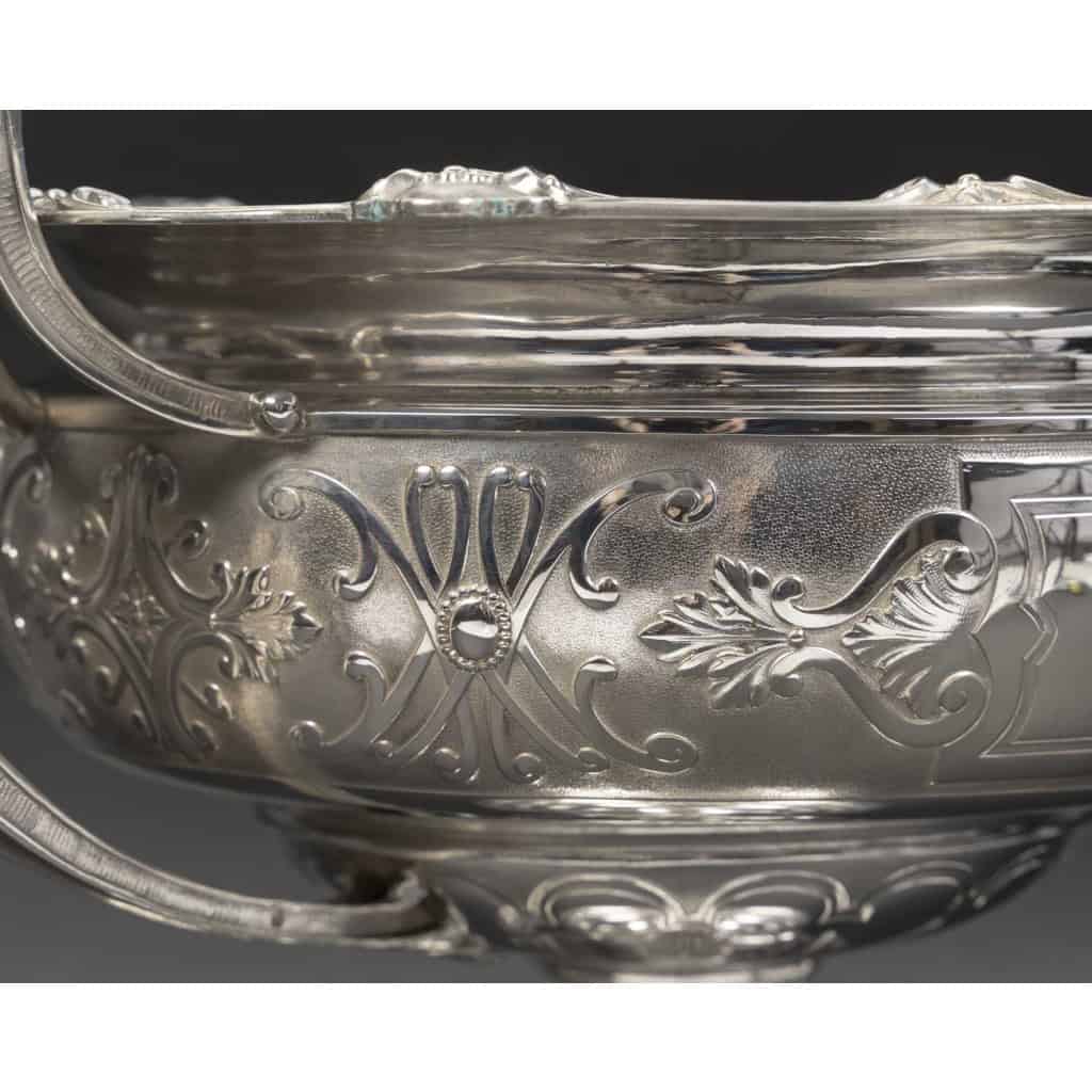 Gustave ODIOT – Centre de table en argent massif néoclassique XIXe 16