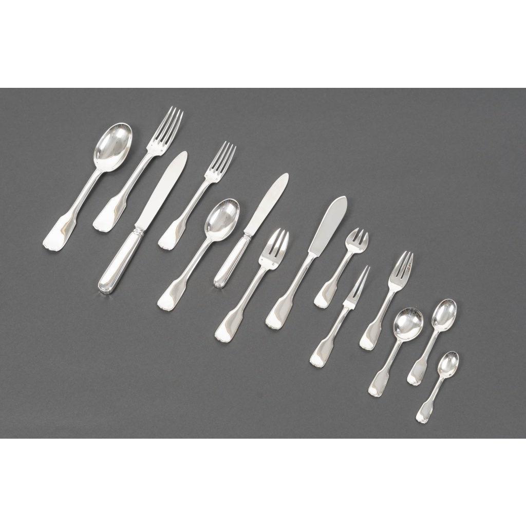 JEAN TETARD MENAGERE EN ARGENT MASSIF 198 PIECES Epoque 1930 4