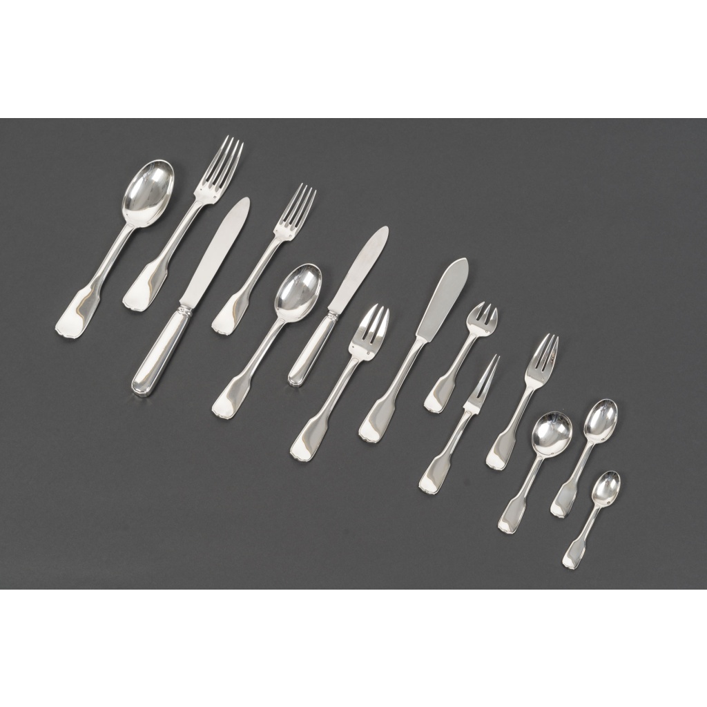 JEAN TETARD MENAGERE EN ARGENT MASSIF 198 PIECES Epoque 1930 5