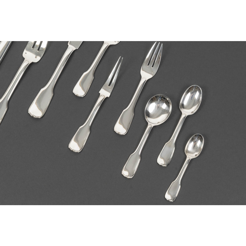 JEAN TETARD MENAGERE EN ARGENT MASSIF 198 PIECES Epoque 1930 6