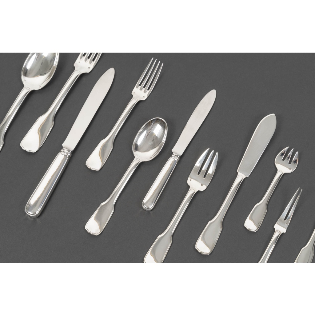 JEAN TETARD MENAGERE EN ARGENT MASSIF 198 PIECES Epoque 1930 8