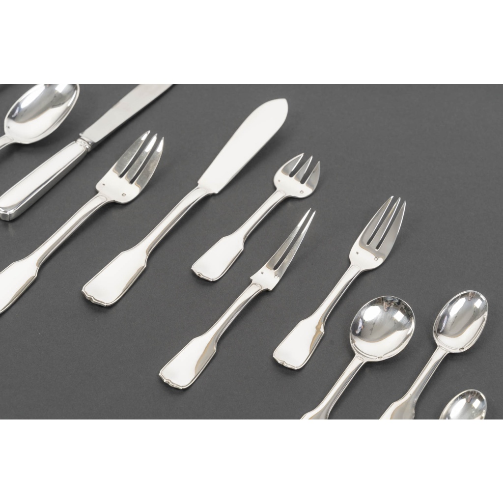 JEAN TETARD MENAGERE EN ARGENT MASSIF 198 PIECES Epoque 1930 11