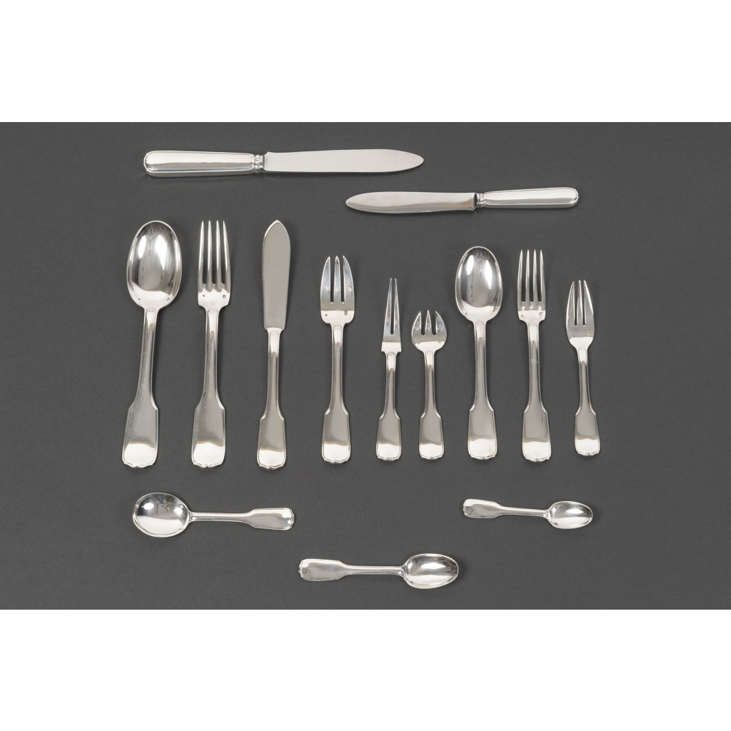 JEAN TETARD MENAGERE EN ARGENT MASSIF 198 PIECES Epoque 1930 3
