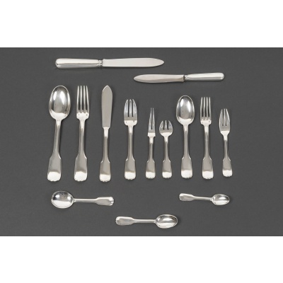 JEAN TETARD MENAGERE EN ARGENT MASSIF 198 PIECES Epoque 1930
