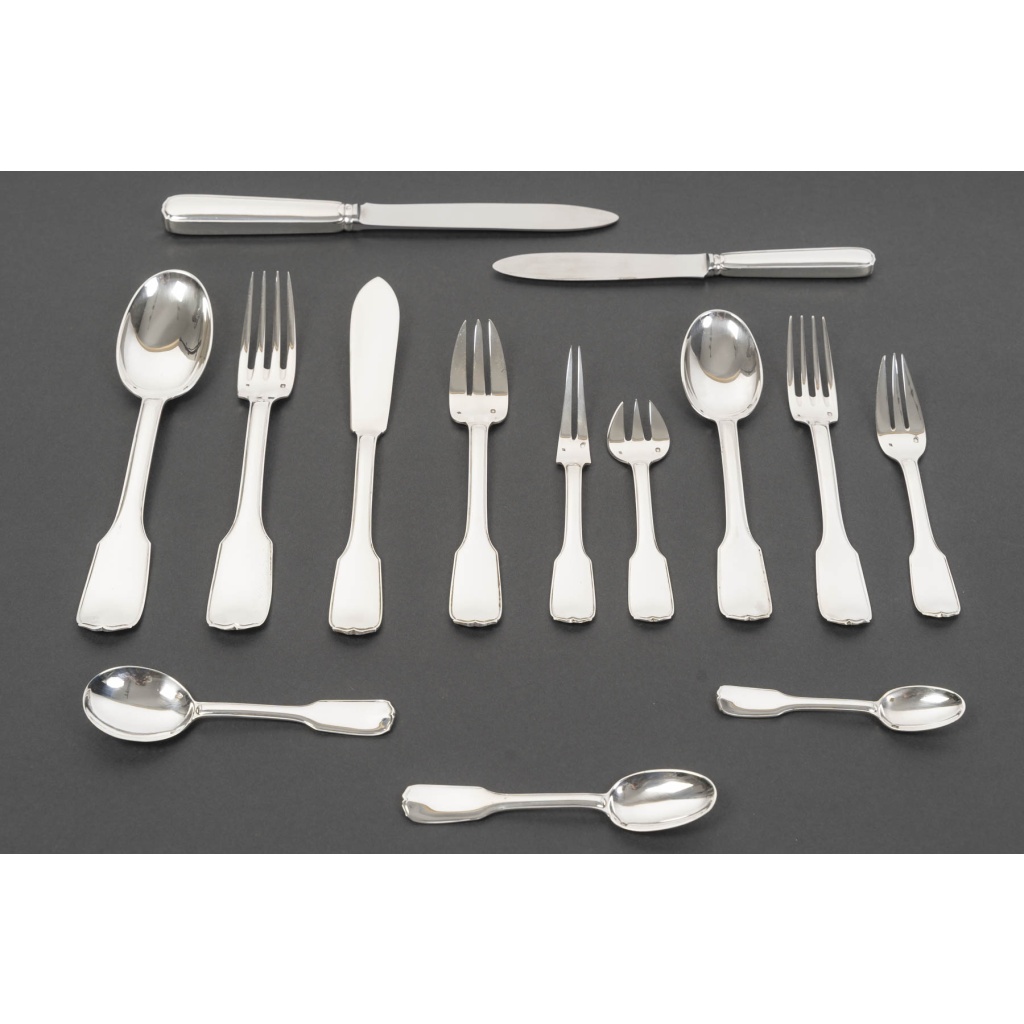 JEAN TETARD MENAGERE EN ARGENT MASSIF 198 PIECES Epoque 1930 12