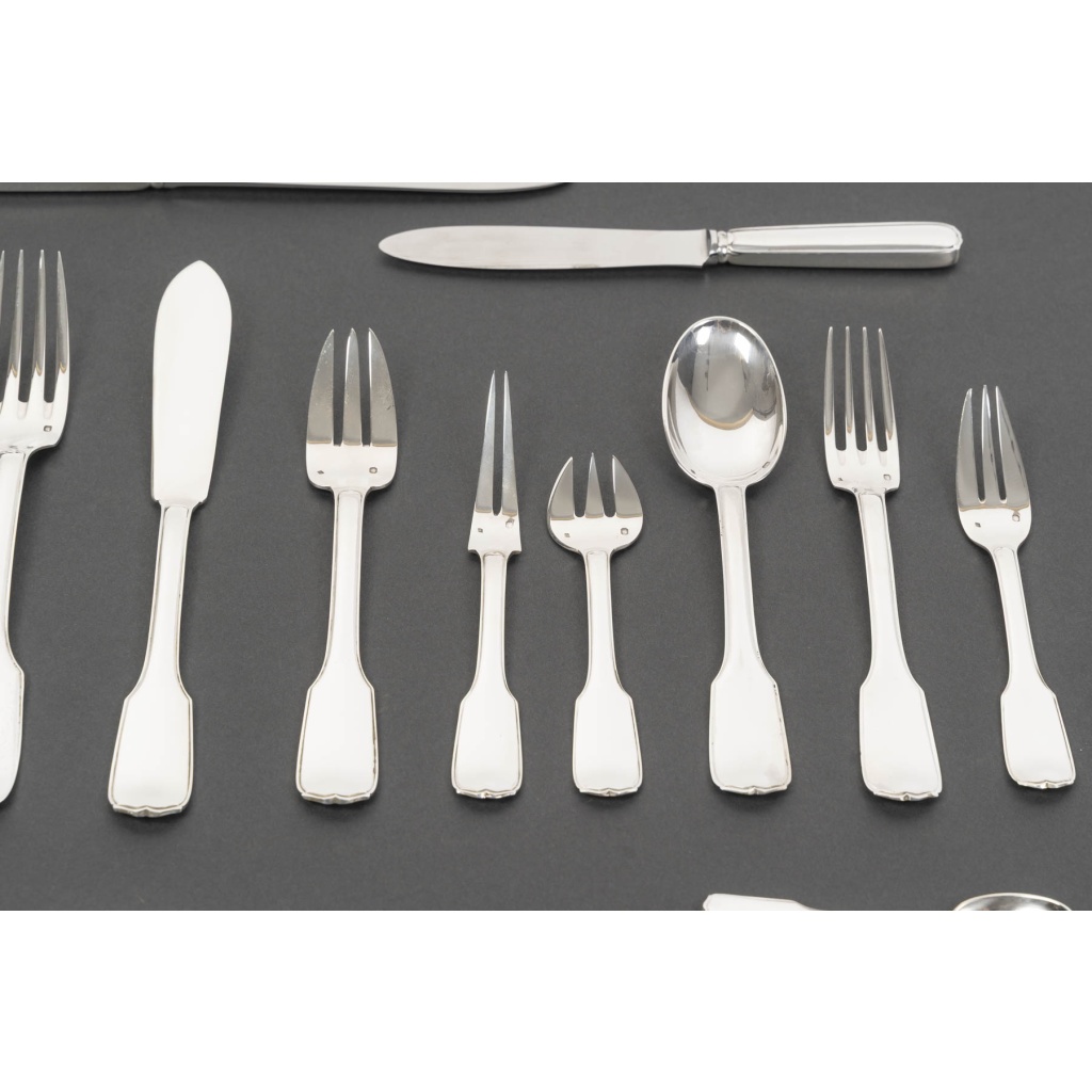JEAN TETARD MENAGERE EN ARGENT MASSIF 198 PIECES Epoque 1930 14