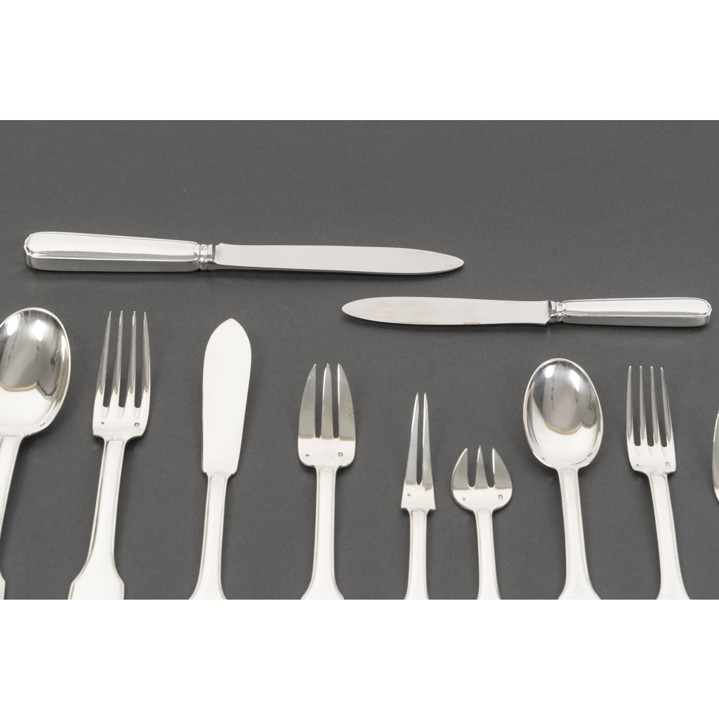 JEAN TETARD MENAGERE EN ARGENT MASSIF 198 PIECES Epoque 1930 16