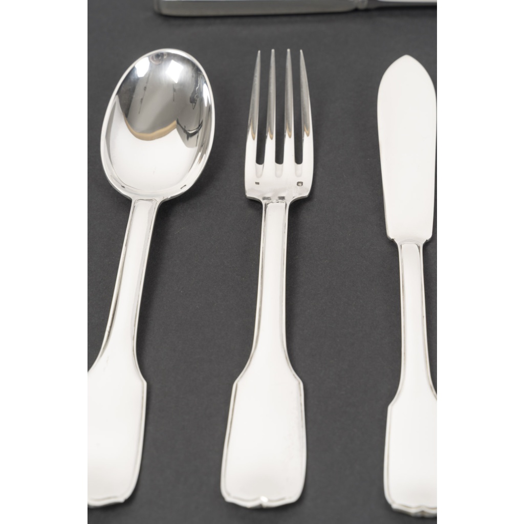 JEAN TETARD MENAGERE EN ARGENT MASSIF 198 PIECES Epoque 1930 17