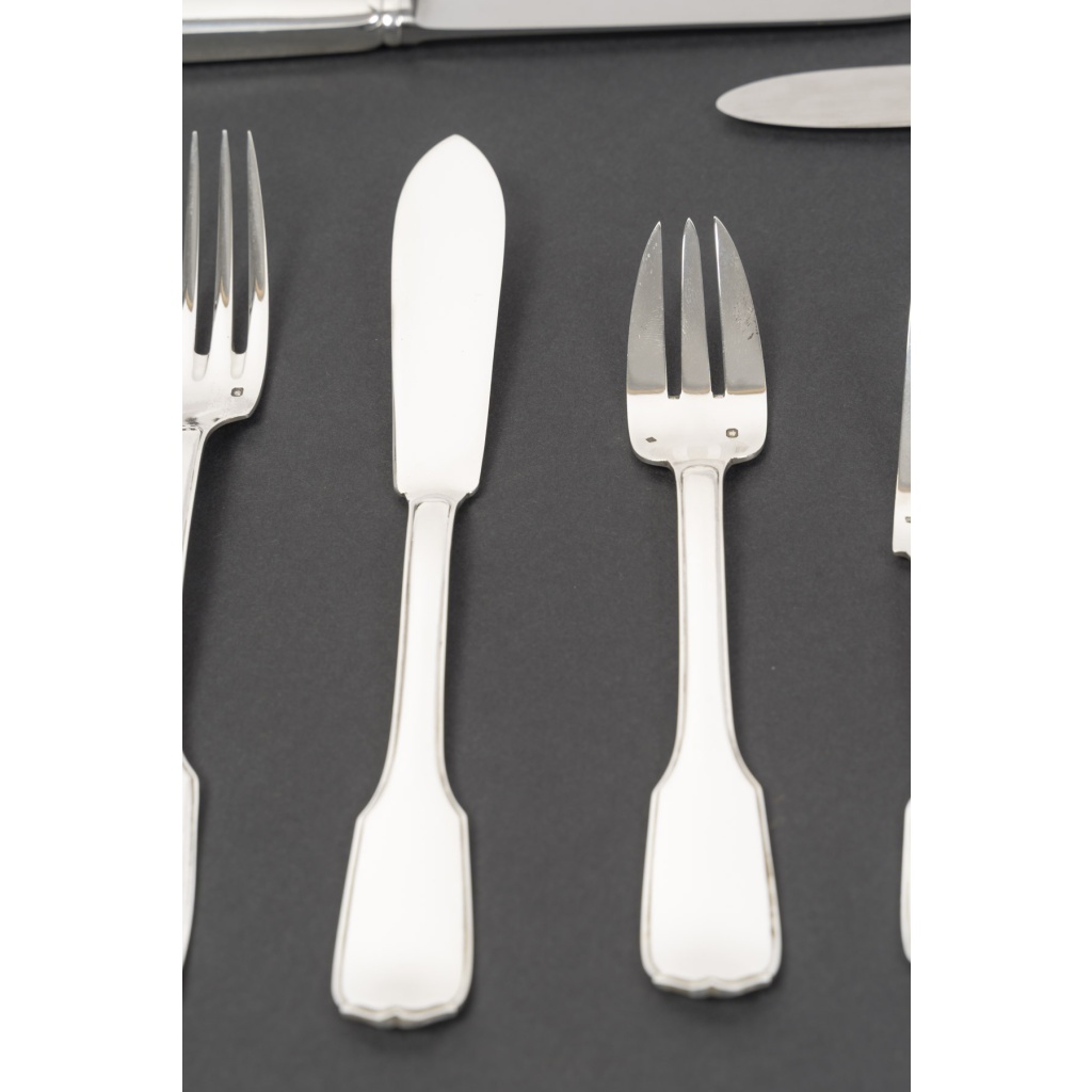 JEAN TETARD MENAGERE EN ARGENT MASSIF 198 PIECES Epoque 1930 19