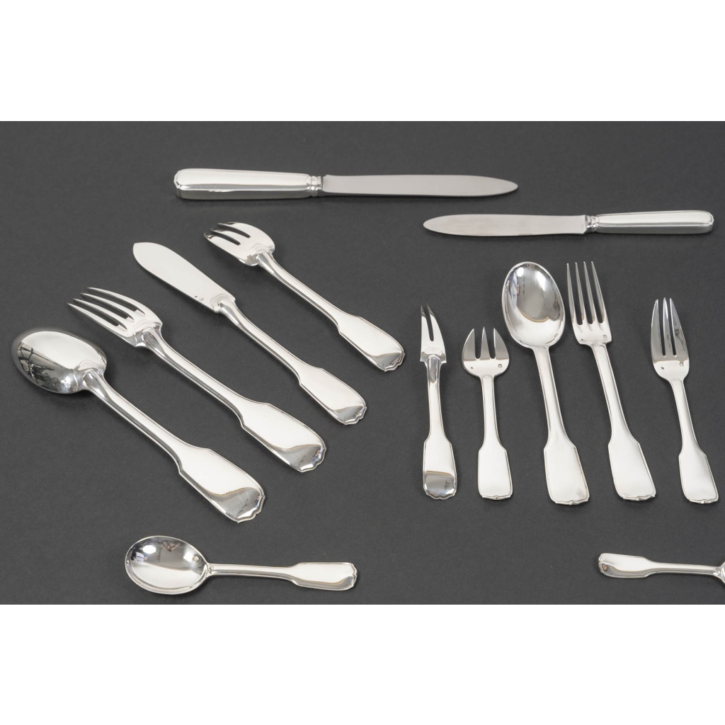 JEAN TETARD MENAGERE EN ARGENT MASSIF 198 PIECES Epoque 1930 22