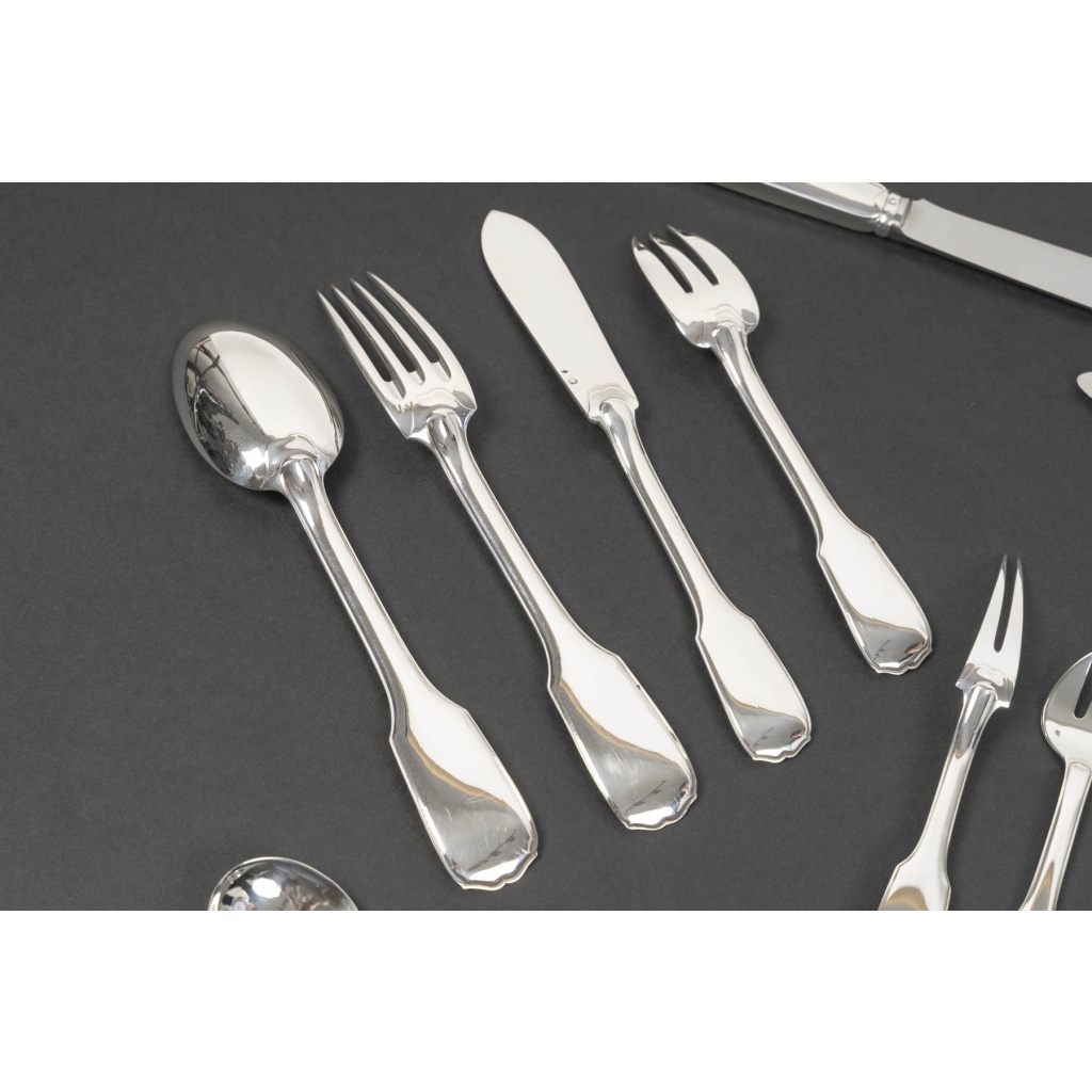 JEAN TETARD MENAGERE EN ARGENT MASSIF 198 PIECES Epoque 1930 23