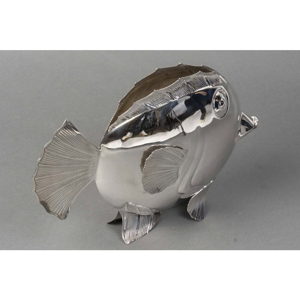 Fratelli Cacchione, Vase poisson Milan, Italie Vers 1970–1980 4 Fratelli Cacchione, Vase poisson Milan, Italie Vers 1970–1980 4