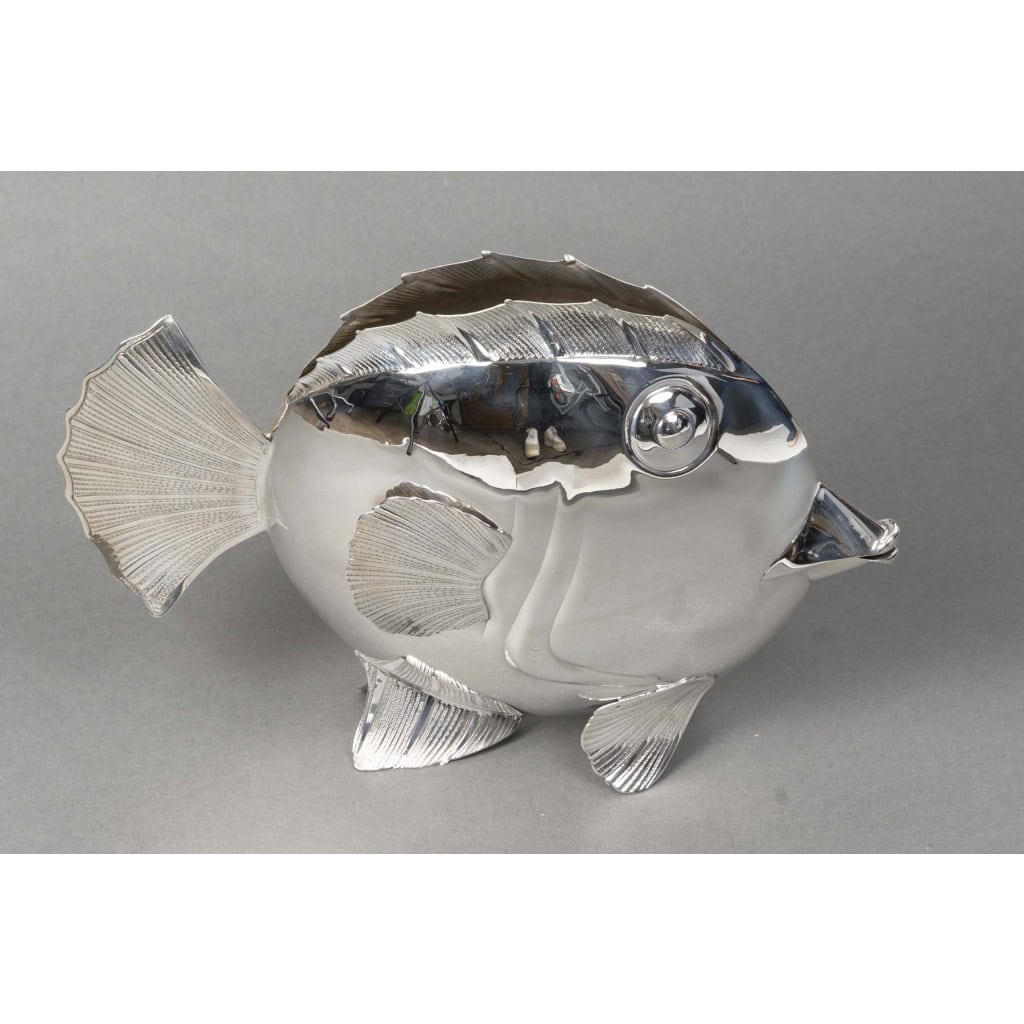 Fratelli Cacchione, Vase poisson Milan, Italie Vers 1970–1980 5 Fratelli Cacchione, Vase poisson Milan, Italie Vers 1970–1980 5