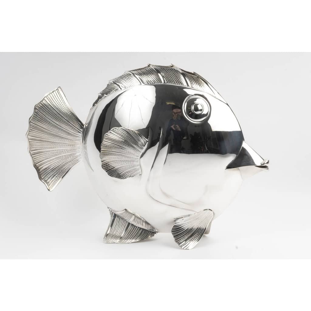Fratelli Cacchione, Vase poisson Milan, Italie Vers 1970–1980 6 Fratelli Cacchione, Vase poisson Milan, Italie Vers 1970–1980 6