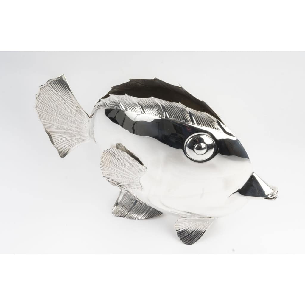 Fratelli Cacchione, Vase poisson Milan, Italie Vers 1970–1980 7 Fratelli Cacchione, Vase poisson Milan, Italie Vers 1970–1980 7