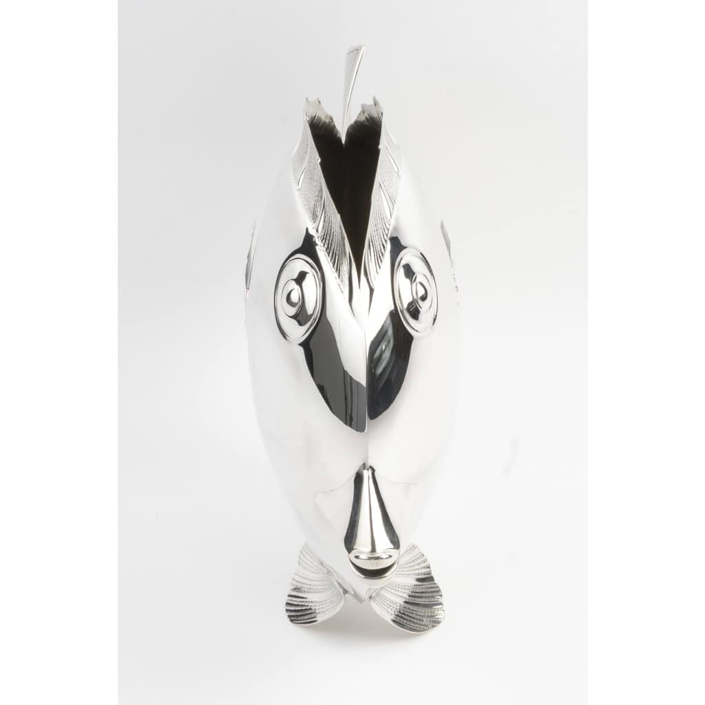 Fratelli Cacchione, Vase poisson Milan, Italie Vers 1970–1980 12 Fratelli Cacchione, Vase poisson Milan, Italie Vers 1970–1980 12