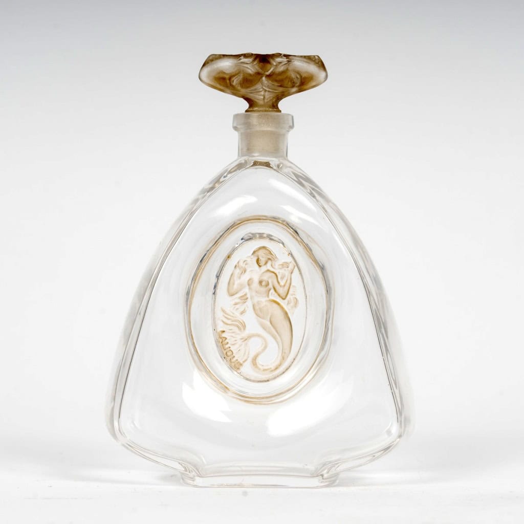 1912 René Lalique – Flacon La Sirène Verre Blanc Patiné Sépia pour Burmann 3