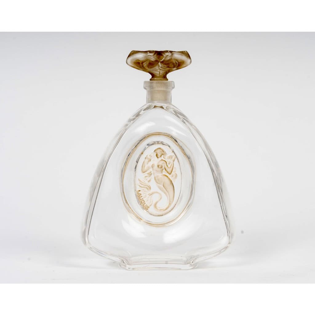 1912 René Lalique – Flacon La Sirène Verre Blanc Patiné Sépia pour Burmann 4