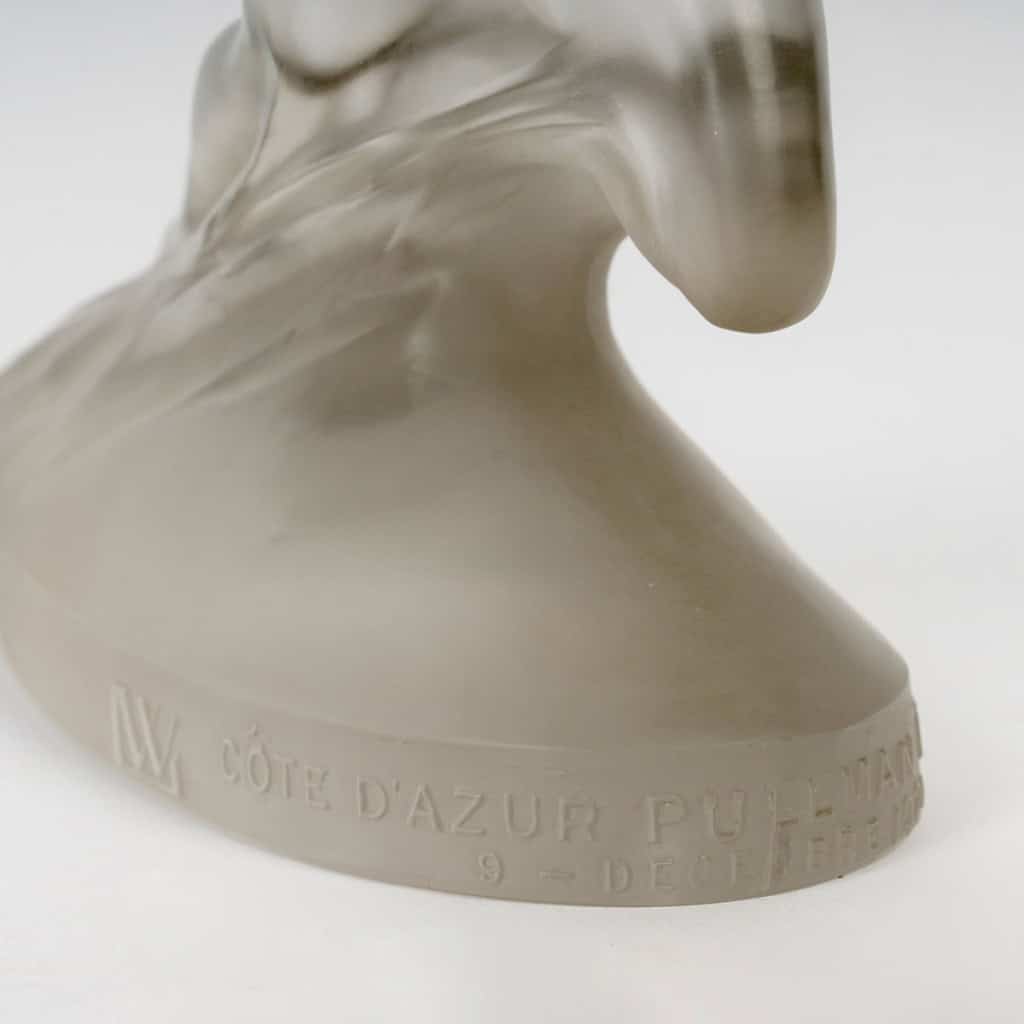 1929 René Lalique – Statuette Côte d’Azur Pullman Express Verre Blanc 10