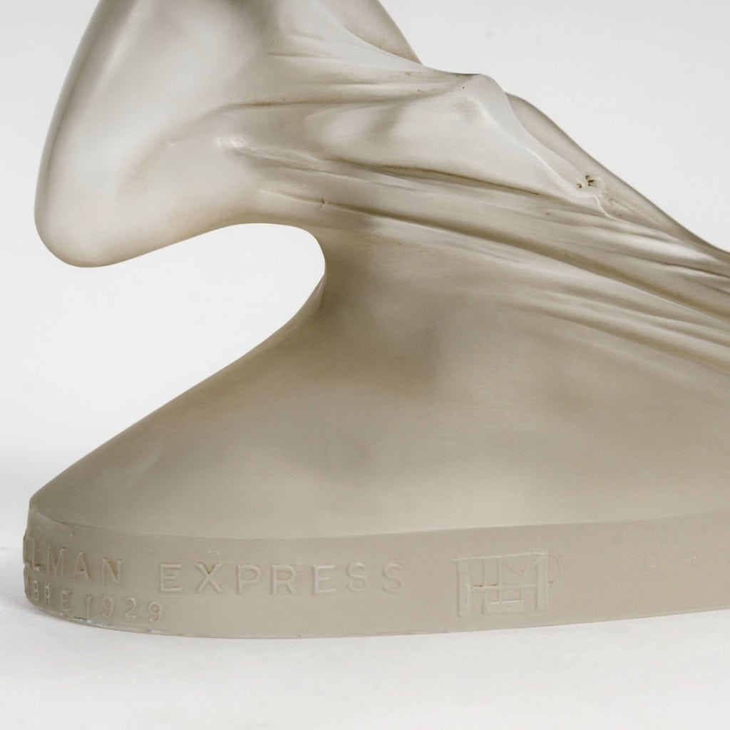 1929 René Lalique – Statuette Côte d’Azur Pullman Express Verre Blanc 12