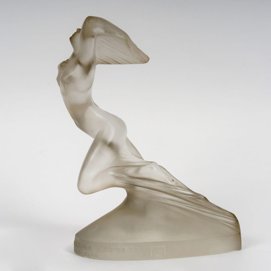 1929 René Lalique – Statuette Côte d’Azur Pullman Express Verre Blanc 5