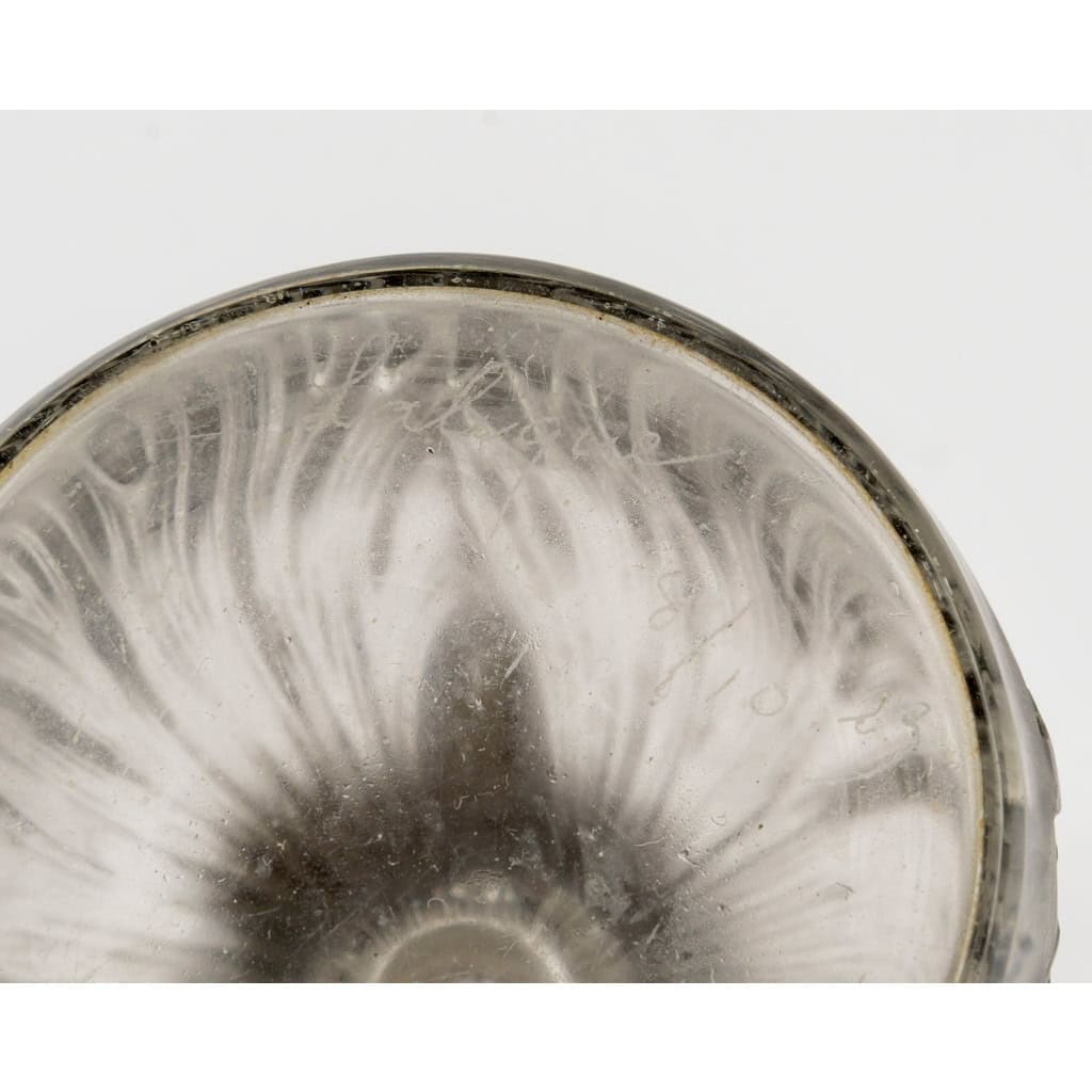 1910 René Lalique – Flacon Pavot Verre Blanc Patiné Gris 7