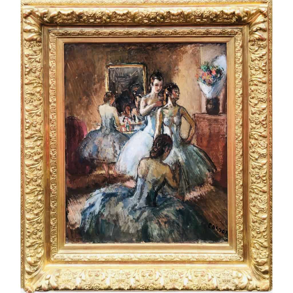 COSSON Marcel Peinture 20è Siècle l’Opéra de Paris L’habillage avant la représentation Huile Sur Toile Signée Certificat 11