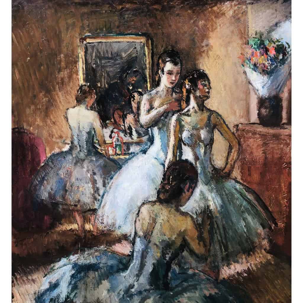 COSSON Marcel Peinture 20è Siècle l’Opéra de Paris L’habillage avant la représentation Huile Sur Toile Signée Certificat 14