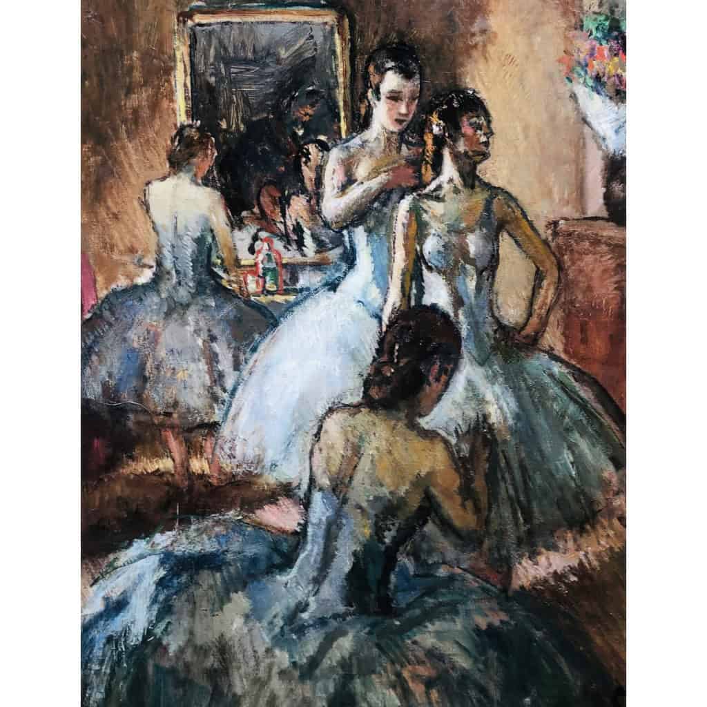 COSSON Marcel Peinture 20è Siècle l’Opéra de Paris L’habillage avant la représentation Huile Sur Toile Signée Certificat 6