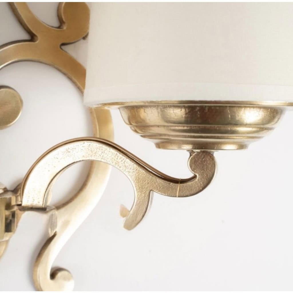 1960 Paire d’appliques murales en bronze Maison Roche 4