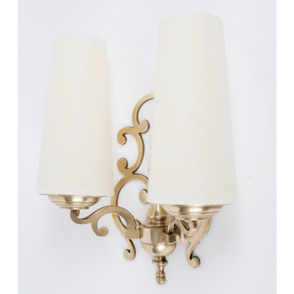 1960 Paire d’appliques murales en bronze Maison Roche 7