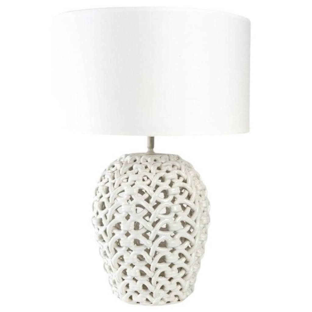 Lampe en céramique Tressée de 1960 signée Sainte-Radegonde 3
