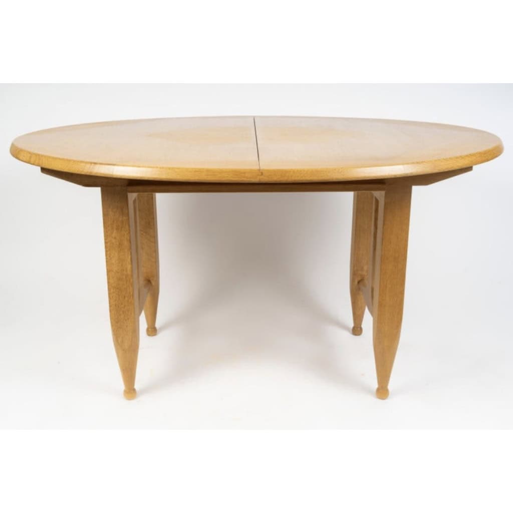 1960 Guillerme et Chambron, table à rallonges en chêne, édition Votre Maison 6 1960 Guillerme et Chambron, table à rallonges en chêne, édition Votre Maison 6