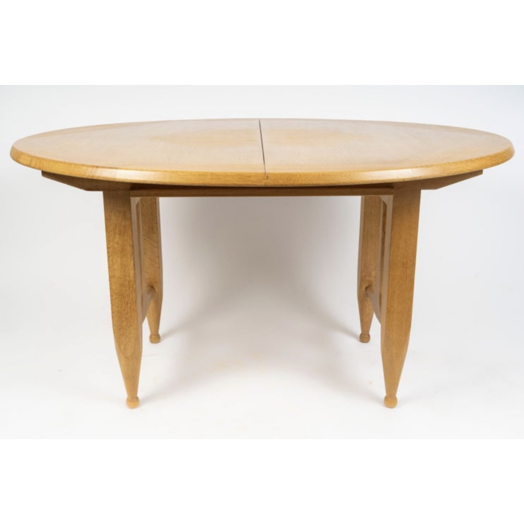 1960 Guillerme et Chambron, table à rallonges en chêne, édition Votre Maison 6
