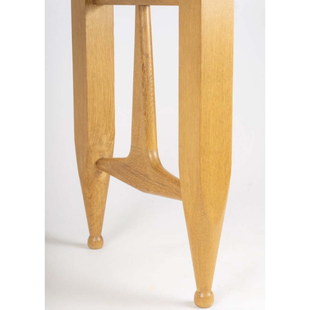1960 Guillerme et Chambron, table à rallonges en chêne, édition Votre Maison 4