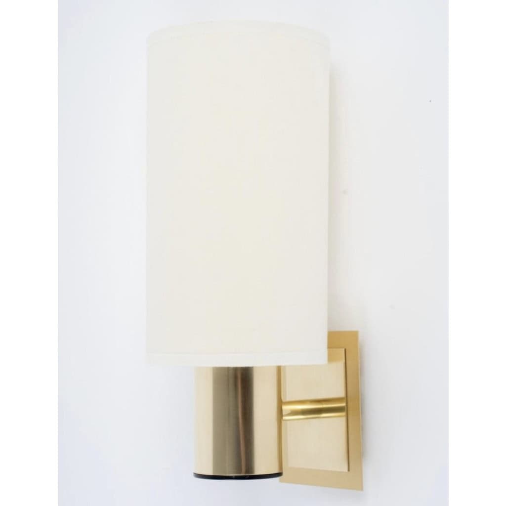 Paire d&rsquo;appliques en laiton Gaetano Sciolari des années 1960 5