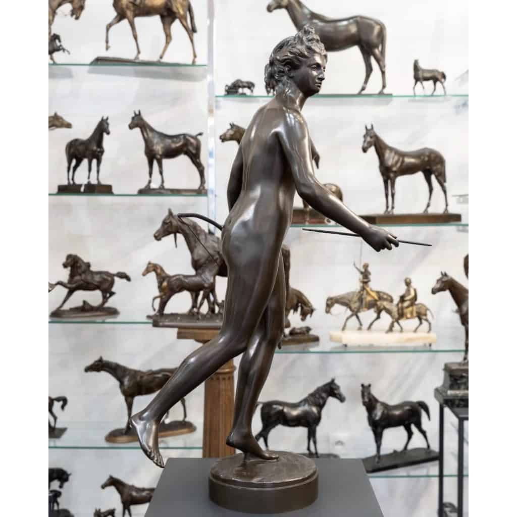 Sculpture – Diane Chasseresse , Jean – Antoine Houdon (1741-1828) – Bronze 8