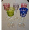 5 grands verres Roemer de couleur, beau modèle de la cristallerie de Lorraine 10
