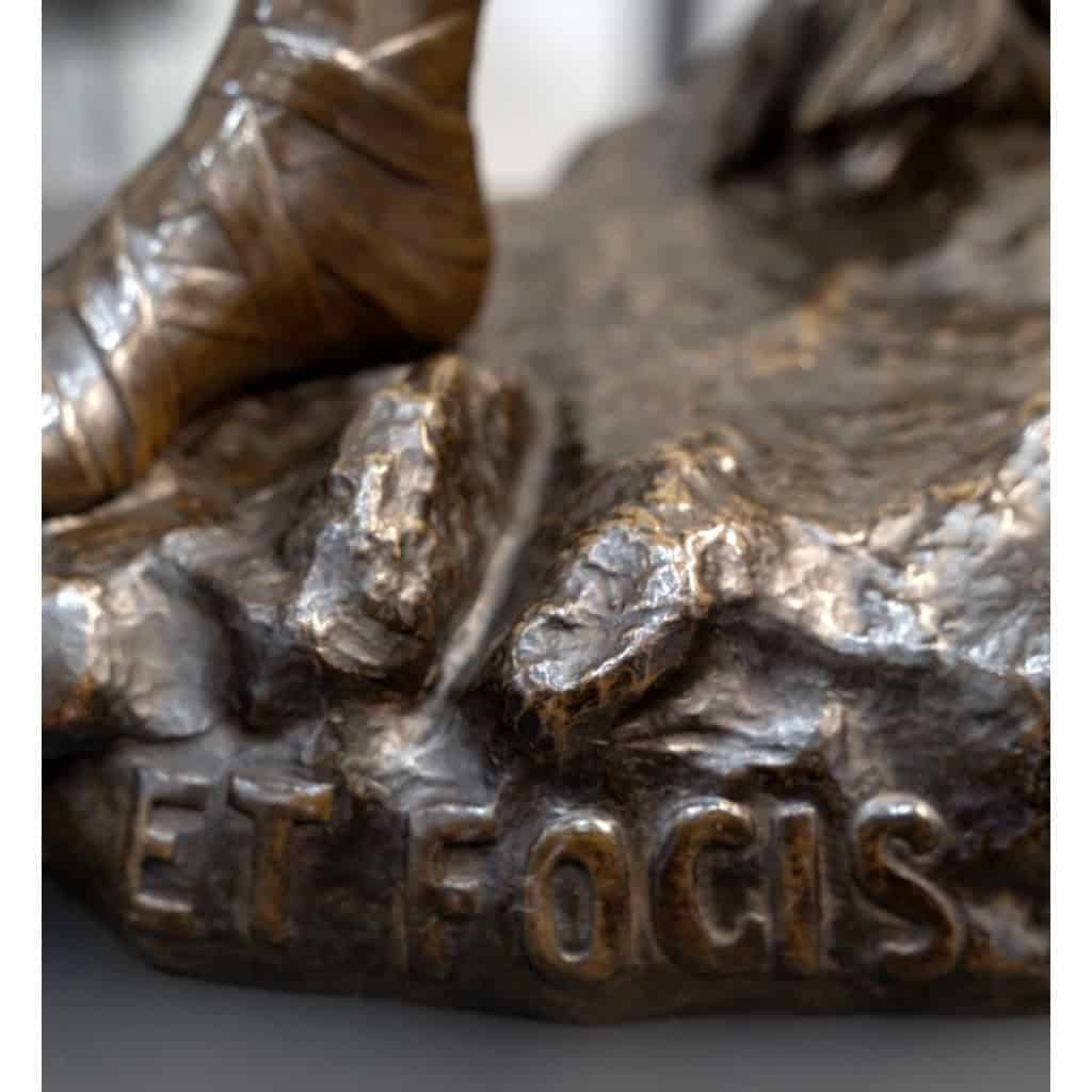 Sculpture – Pro Aris et Focis , Henri Fugère (1872-1944) – Bronze 13