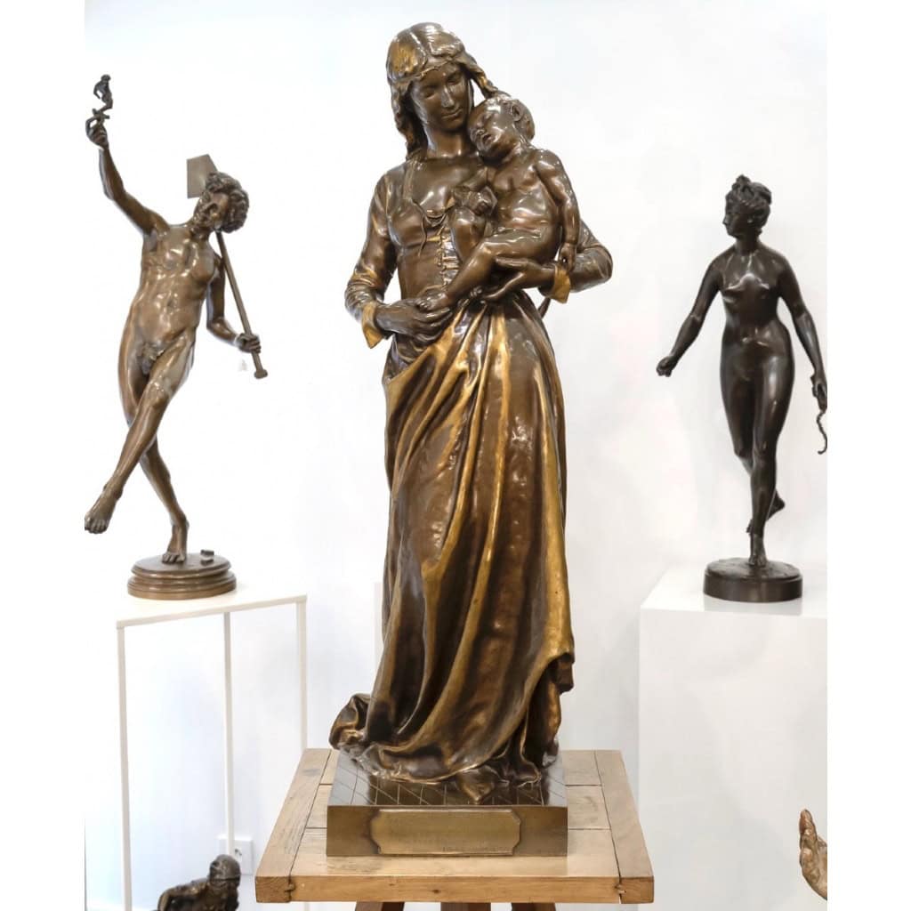 Sculpture – Clotilde De Surville , Jean Gautherin (1840-1890) – Bronze 3