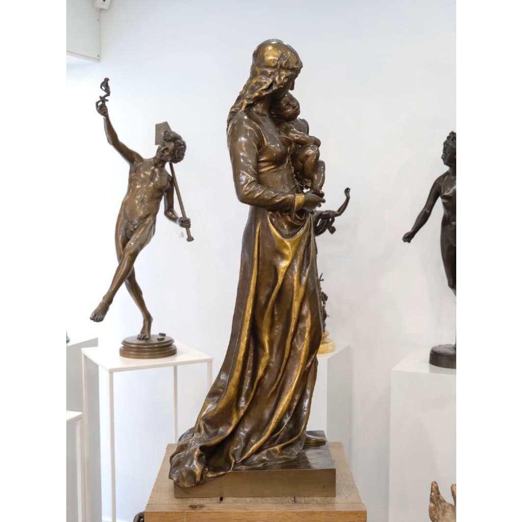 Sculpture – Clotilde De Surville , Jean Gautherin (1840-1890) – Bronze 7