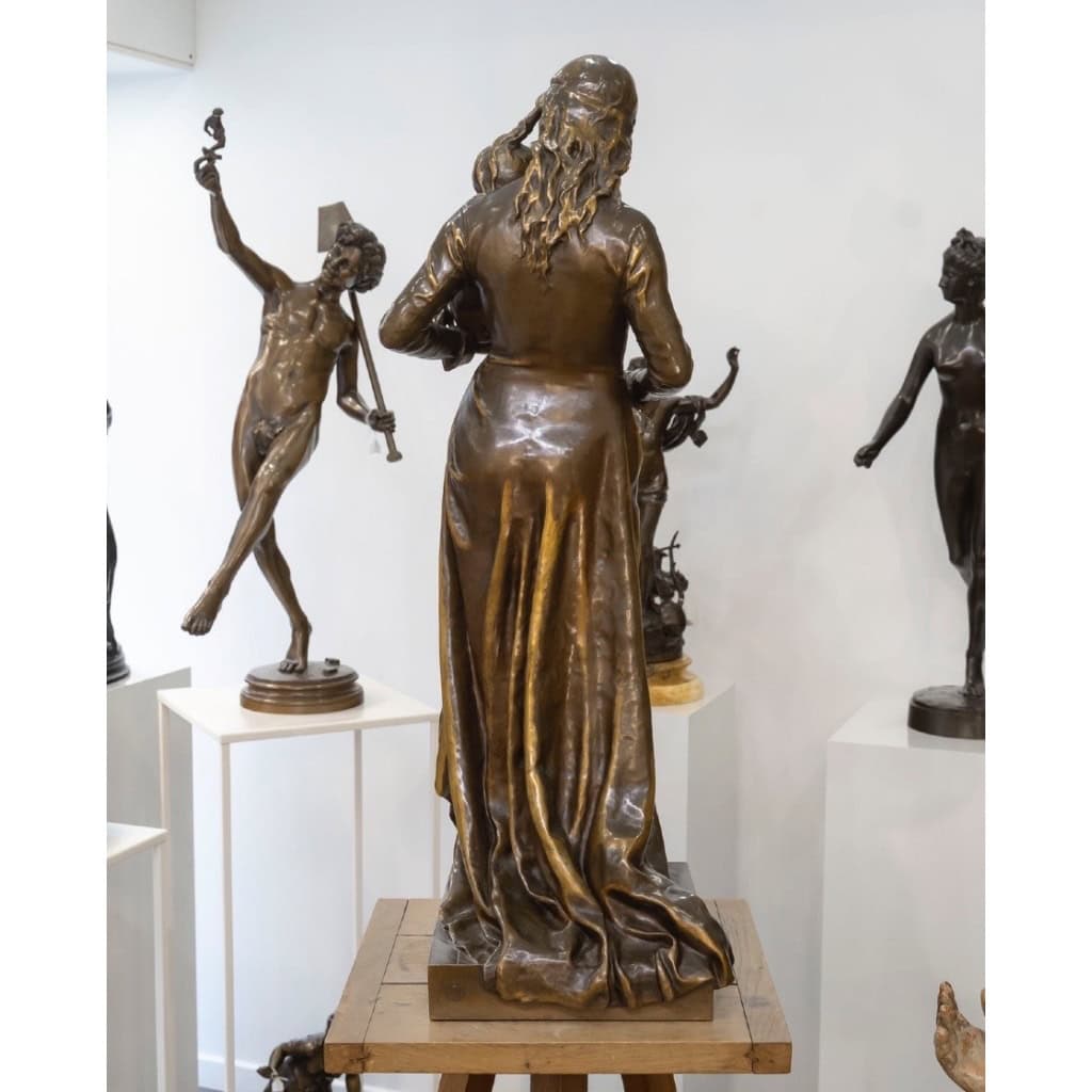 Sculpture – Clotilde De Surville , Jean Gautherin (1840-1890) – Bronze 9