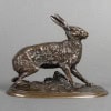 Sculpture – Lièvre Au Repos , Pierre – Jules Mêne (1810-1879) – Bronze 13
