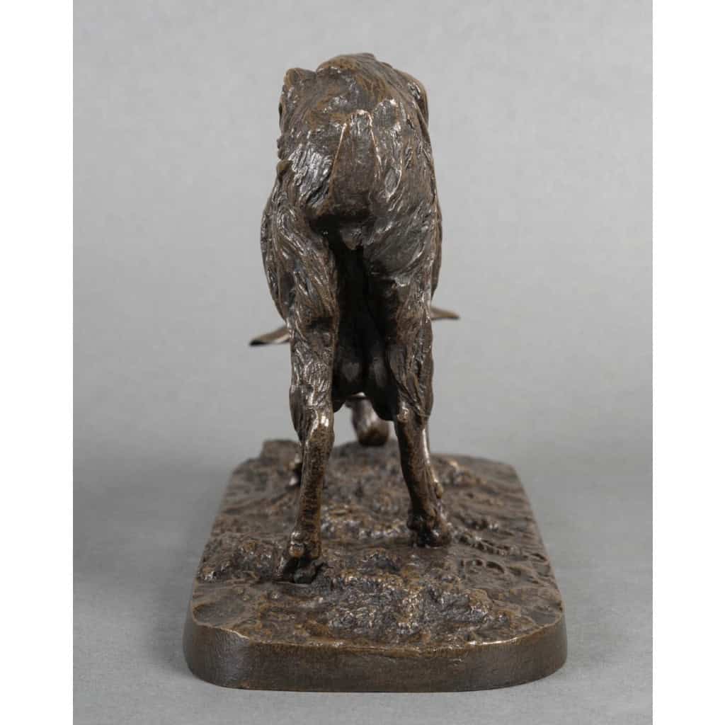 Sculpture – Chèvre Broutant , Pierre – Jules Mêne (1810-1879) – Bronze 11