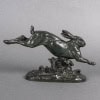 Sculpture – Le Lièvre Courant , Alfred Barye (1839-1882) – Bronze 13