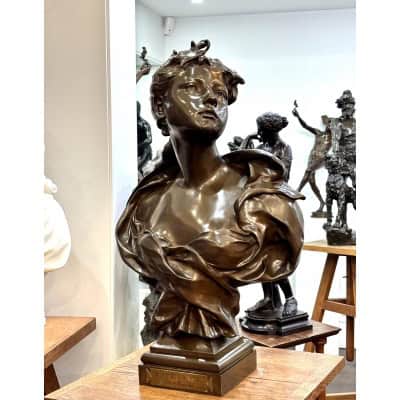 Sculpture – ÉSPÉRANCE , Félix Pierre Richard (1848-1912) – Bronze